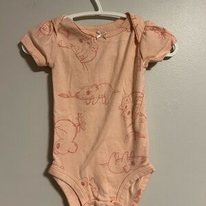 Carters 6m pink Koala Print short sleeve onesie